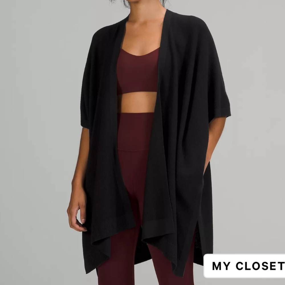 Lululemon xs/s Merino Wool Short Sleeve Wrap Cardigan